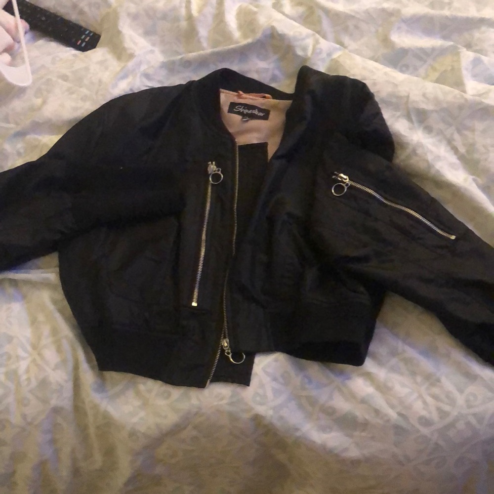 Black bomber jacket